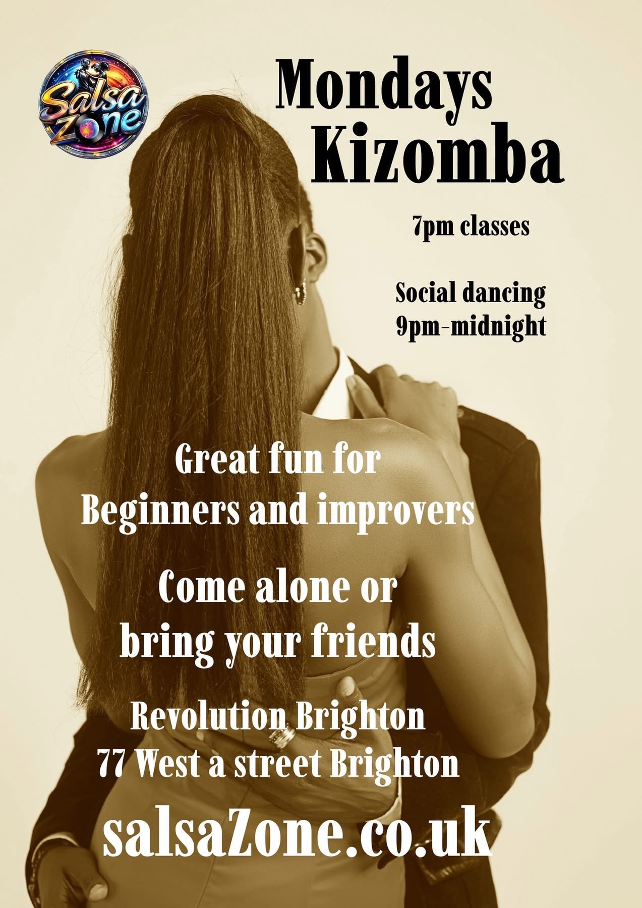 Couples dancing Kizomba in a class